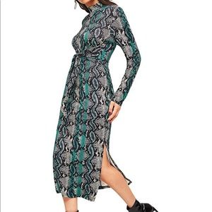 Snakeskin print dress